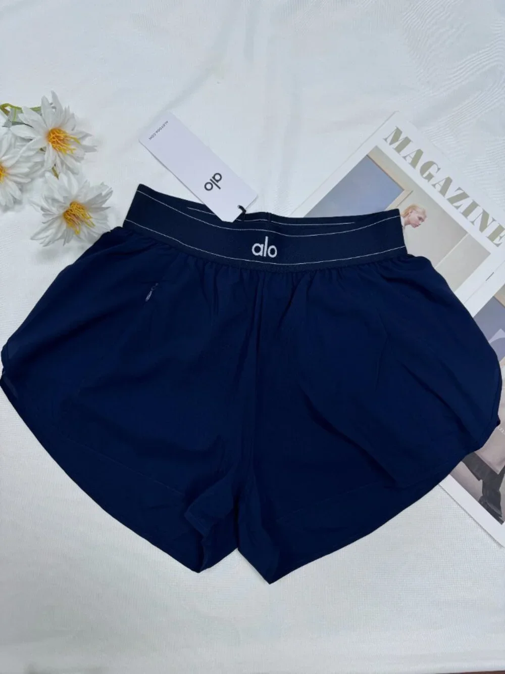(NWT) 🏃 Alo Yoga Match Point Short Navy Blue Tennis Shorts Athletic Activewear - Picture 2 of 10